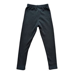 IRELIA Girls Fleece Black Leggings 100% Cotton  Size S 7-8